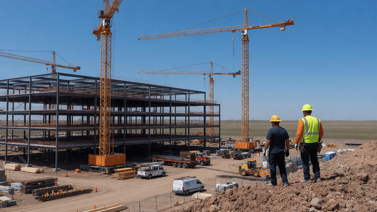 A commercial site development